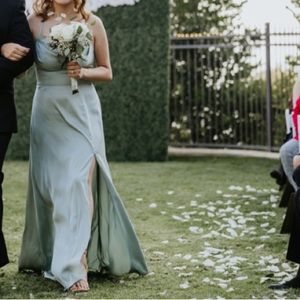 AZAZIE CLOVE STRETCH SATIN DRESS